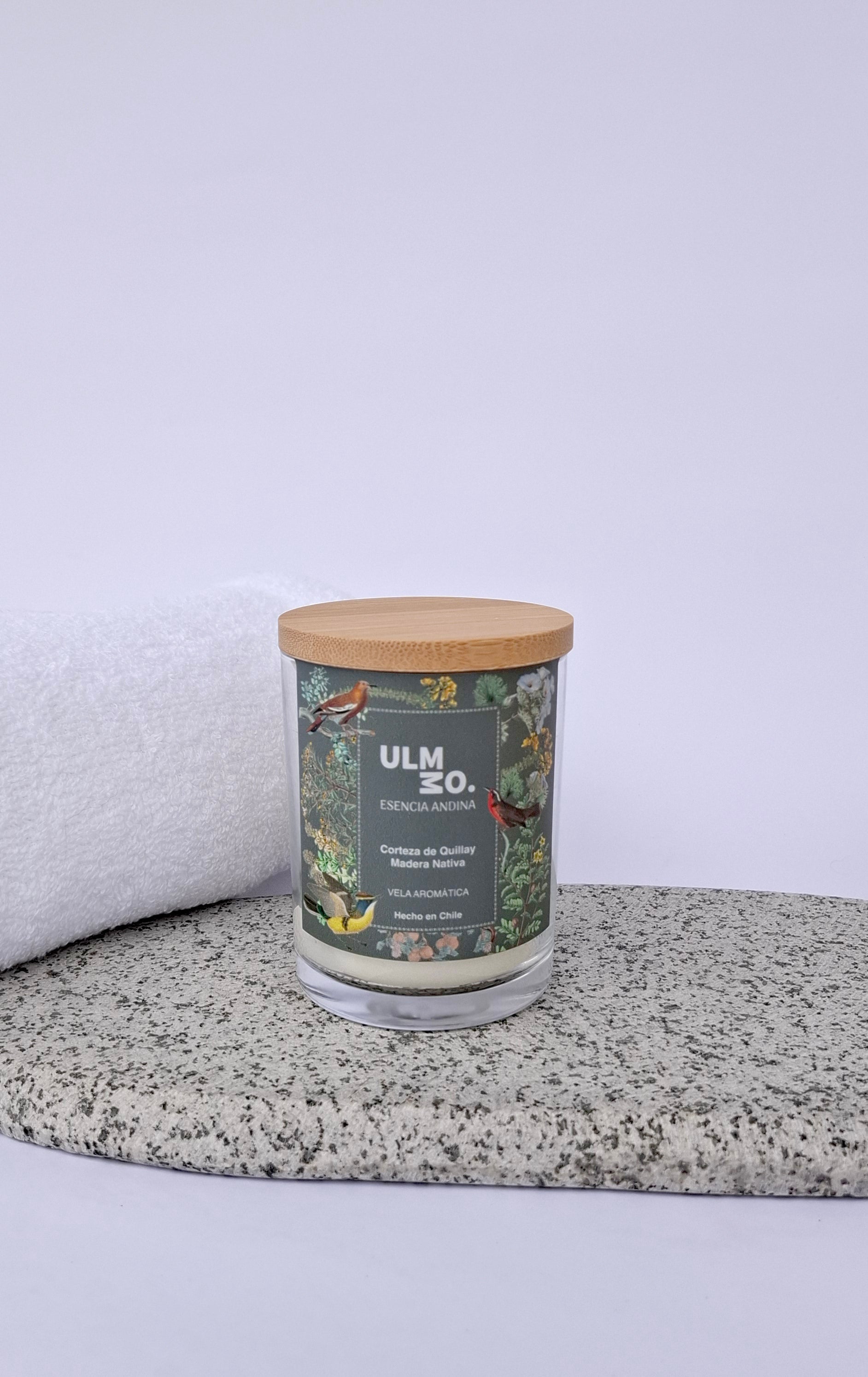 Vela de Soja Corteza de Quillay y Madera Nativa 200grs - Creado en Chile