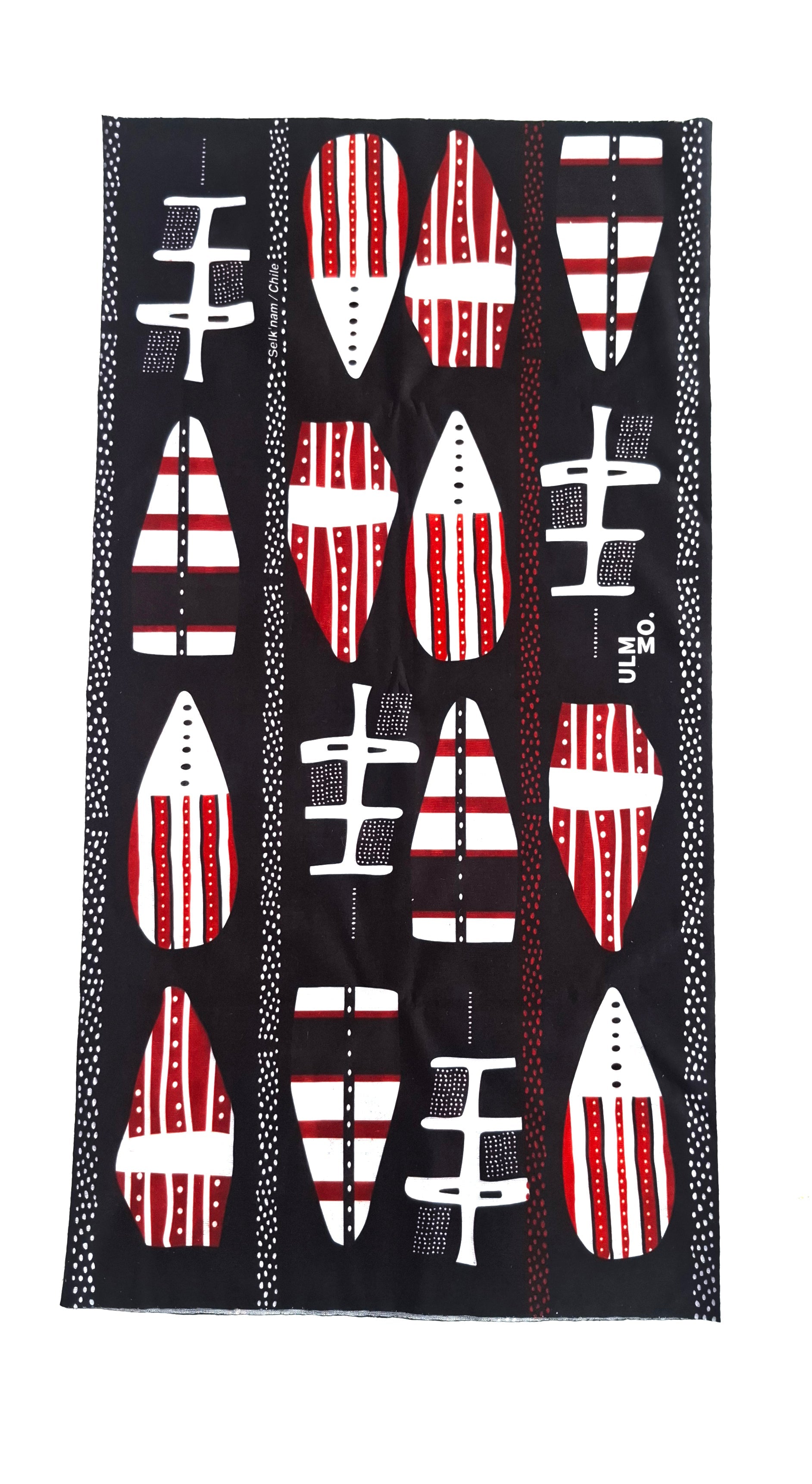 Bandana ULMMO - Colección Selknam Ancestros Negro