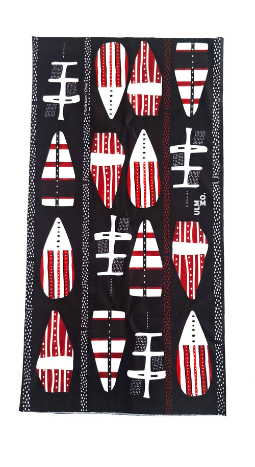Bandana ULMMO - Colección Selknam Ancestros Negro