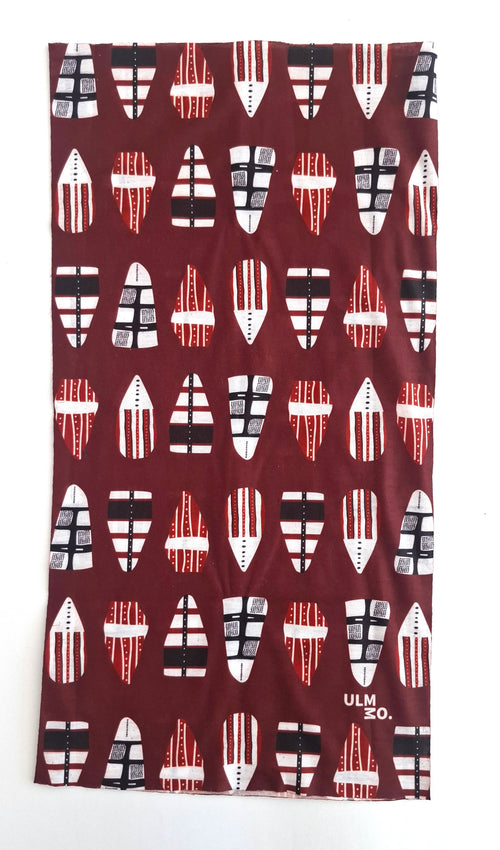 Bandana ULMMO - Colección Selknam Ancestros Rojo