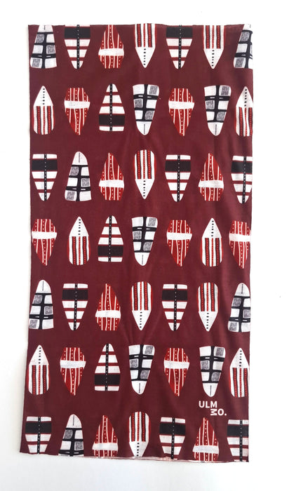Bandana ULMMO - Colección Selknam Ancestros Rojo