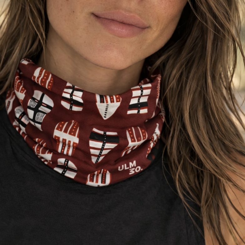 Bandana ULMMO - Colección Selknam Ancestros Rojo