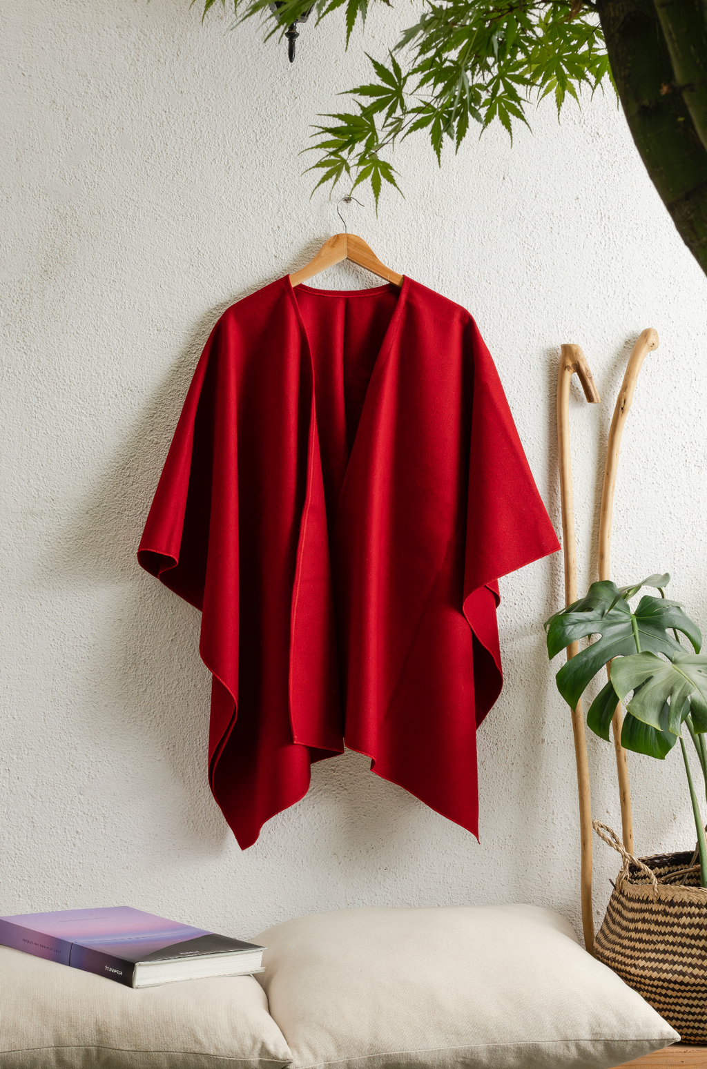 Ruana de Lana Merino Rojo - ULMMO Origen
