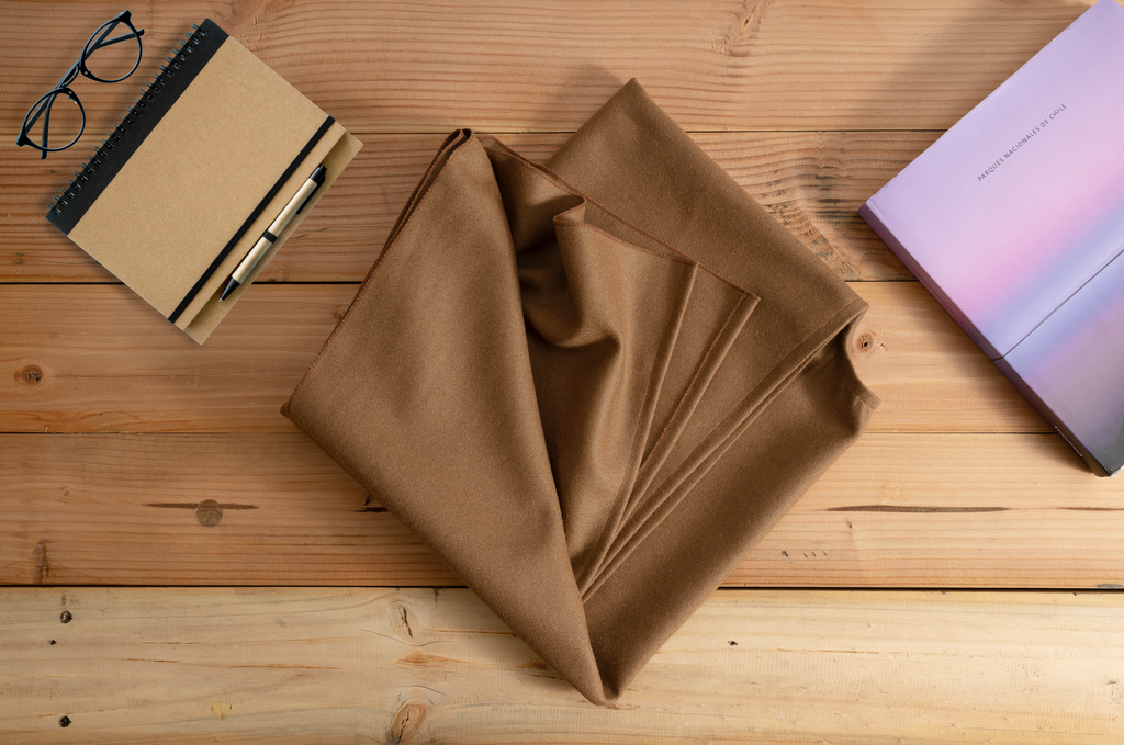 Ruana de Lana Merino Camel