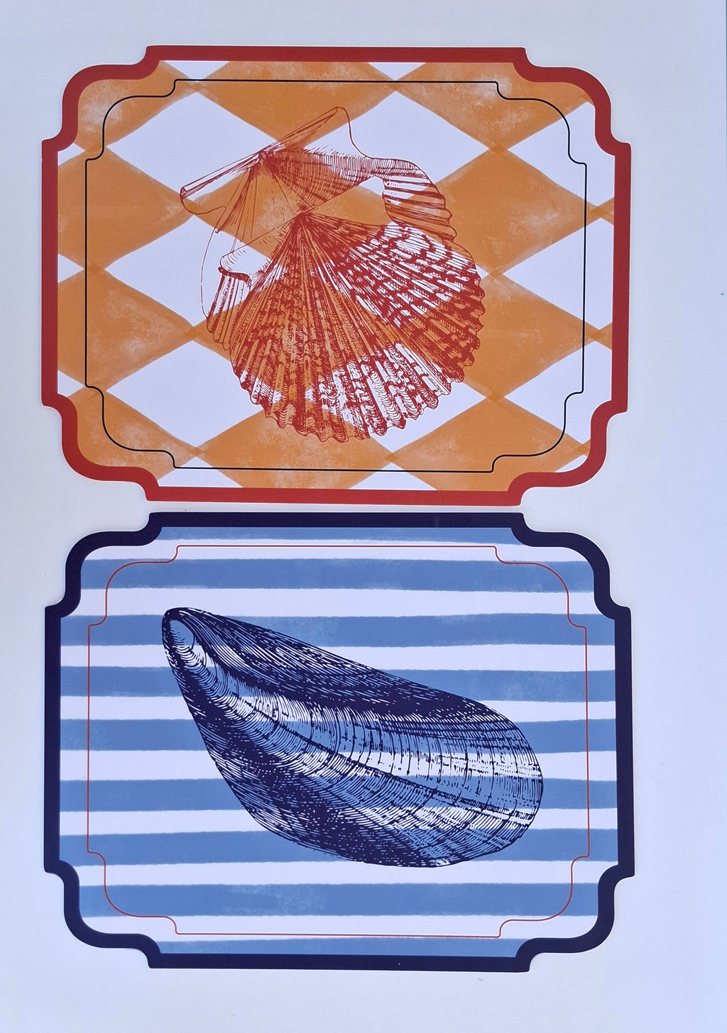 Set de 6 Individuales Rectangulares con Concha - Creado x Coty Abbott
