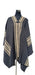 Poncho Peinecillo -  Lana y Alpaca  - Marengo con Beige - Creado en Chile