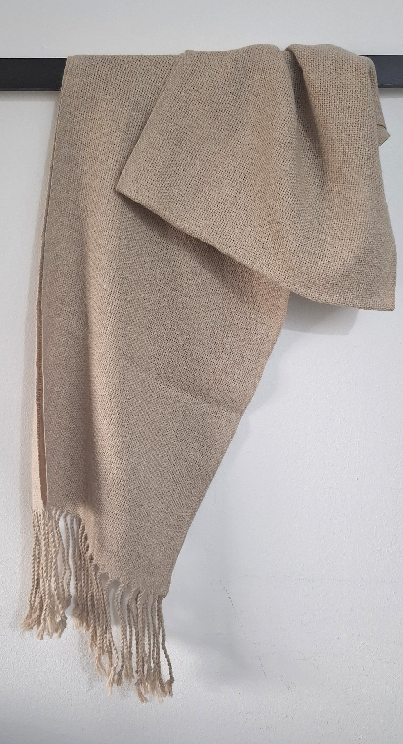 Bufanda alpaca unisex Beige - Creado en Chile