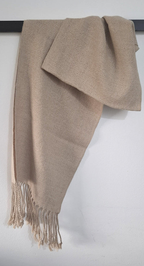 Bufanda alpaca unisex Beige - Creado en Chile
