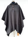 Poncho Tradicional Lana con Capucha - Gris Marengo - Creado en Chile