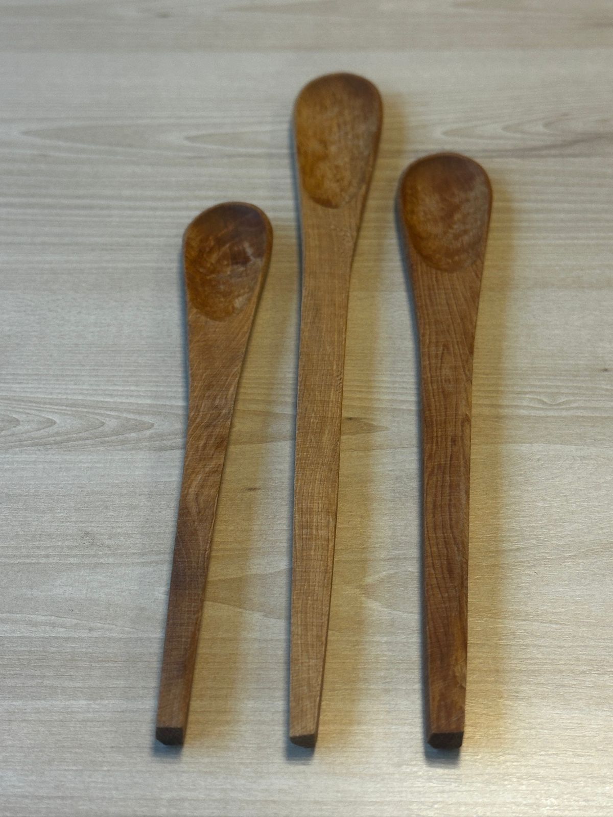 Trío de cucharas de Mañío 25, 30 y 35 cm