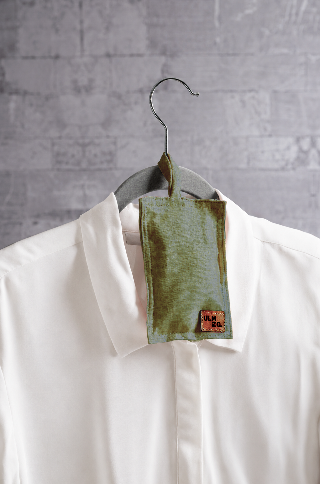 Saquito de lino verde oliva con lavanda
